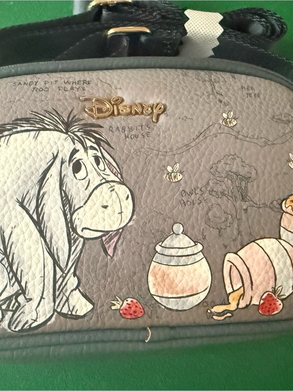 Disney WondaPop Gray Eeyore Double Zipper Crossbody/Shoulder Bag - Picture 6 of 12